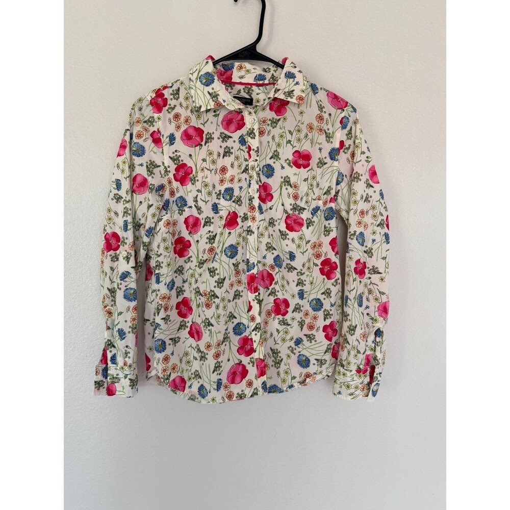 Talbots Womens Floral Button Down Shirt - Size 8P